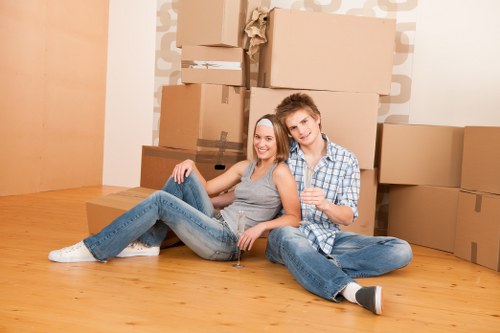 Office relocation planning in Battersea with commercial moving equipment