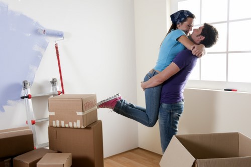 Furniture being loaded during a Battersea house move