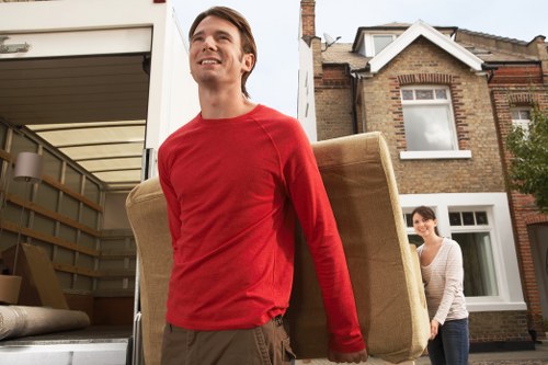 Supervisor reviewing removal safety procedures during a move