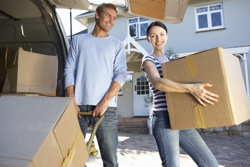 Local Battersea moving team handling boxes and equipment